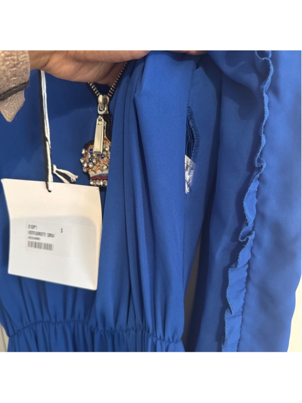 Women's ODI ET AMO Blue Long Sleeve Dress S - Picture 10 of 10